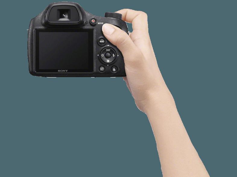 SONY DSC-H 400  Schwarz (20.1 Megapixel, 63x opt. Zoom, 7.5 cm TFT-LCD)