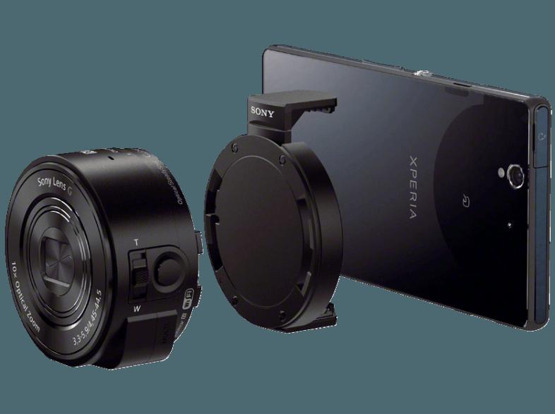 SONY DSC-QX 10 B  Schwarz (18.2 Megapixel, 10x opt. Zoom,  Segment-LCD, WLAN)