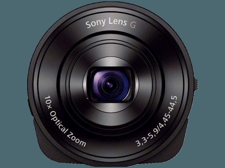 SONY DSC-QX 10 B  Schwarz (18.2 Megapixel, 10x opt. Zoom,  Segment-LCD, WLAN)