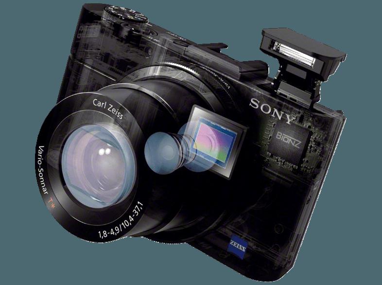 SONY DSC-RX100 II  Schwarz (20.2 Megapixel, 3.6x opt. Zoom, 7.62 cm TFT-Xtra Fine-LCD, WLAN)