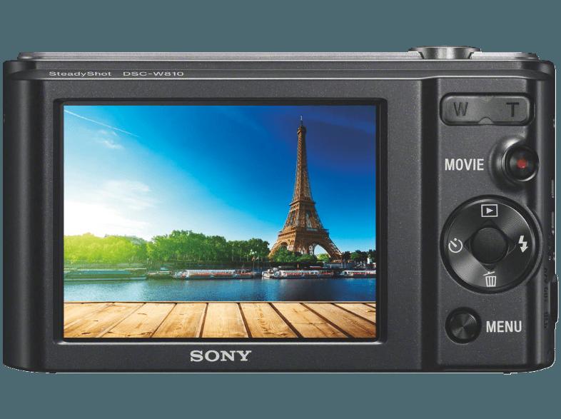 SONY DSC-W810 B.CE3  Schwarz (20.1 Megapixel, 6x opt. Zoom, 6.7 cm TFT-LCD)