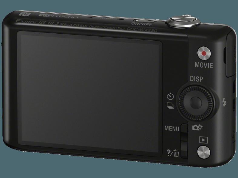 SONY DSC-WX 220 B.CE3  Schwarz (18.2 Megapixel, 10x opt. Zoom, 6.8 cm Clear-Photo-LC, WLAN)