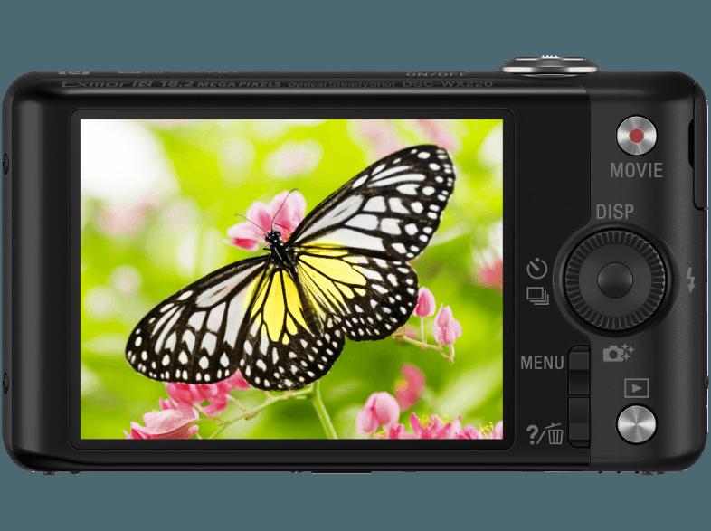 SONY DSC-WX 220 B.CE3  Schwarz (18.2 Megapixel, 10x opt. Zoom, 6.8 cm Clear-Photo-LC, WLAN)