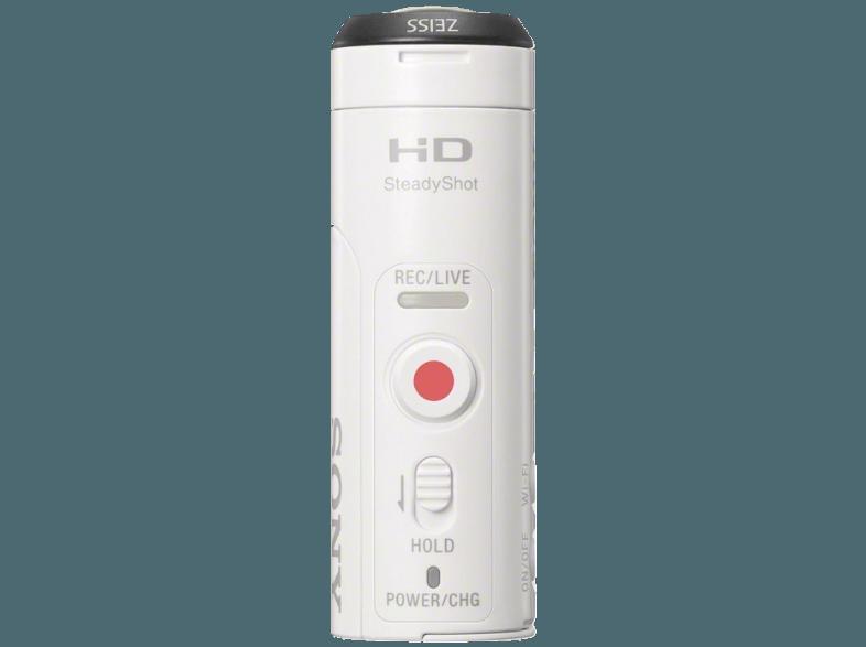 SONY HDR-AZ1 CEN Action Cam Weiß (Wasserdicht bis: mit wasserdichtem Gehäuse bis zu 5 m, Exmor R CMOS, WLAN)