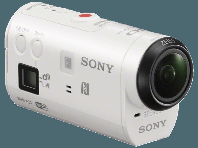 SONY HDR-AZ1 VR.CEN Remote Action Cam Weiß (Wasserdicht bis: mit wasserdichtem Gehäuse bis zu 5 m, Exmor R CMOS, WLAN)