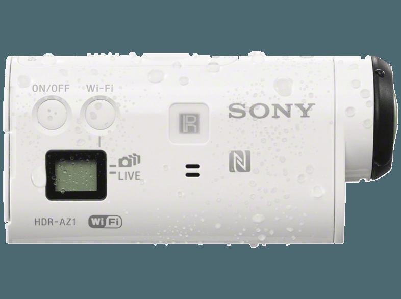 SONY HDR-AZ1 VR.CEN Remote Action Cam Weiß (Wasserdicht bis: mit wasserdichtem Gehäuse bis zu 5 m, Exmor R CMOS, WLAN)