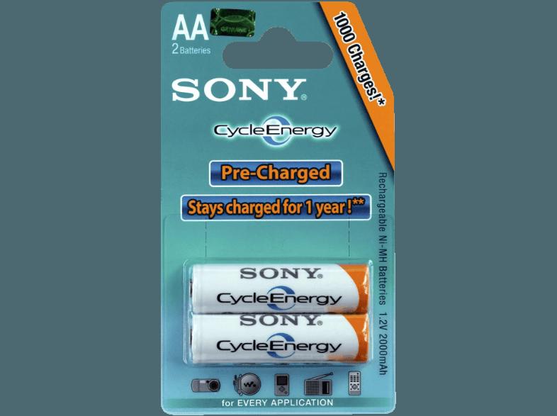 SONY Nickel-Metallhydrid Akkus, 2er Blister AA Mignon, Multi Use Premium, 2100 mAh Akku AA Mignon, SONY, Nickel-Metallhydrid, Akkus, 2er, Blister, AA, Mignon, Multi, Use, Premium, 2100, mAh, Akku, AA, Mignon