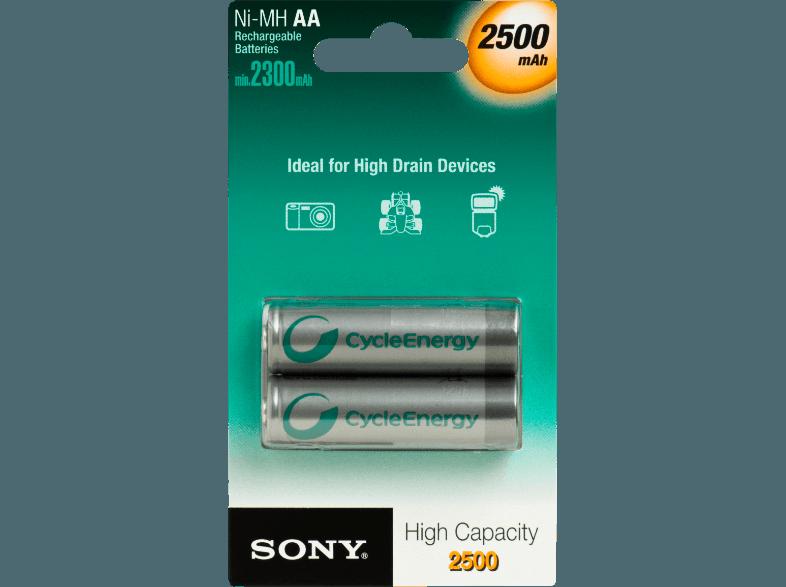 SONY Nickel-Metallhydrid Akkus, 2er Blister AA Mignon, Ni-MH, 1,2 V, High Capacity, 2500 mAh Akku AA Mignon, Ni-MH, SONY, Nickel-Metallhydrid, Akkus, 2er, Blister, AA, Mignon, Ni-MH, 1,2, V, High, Capacity, 2500, mAh, Akku, AA, Mignon, Ni-MH