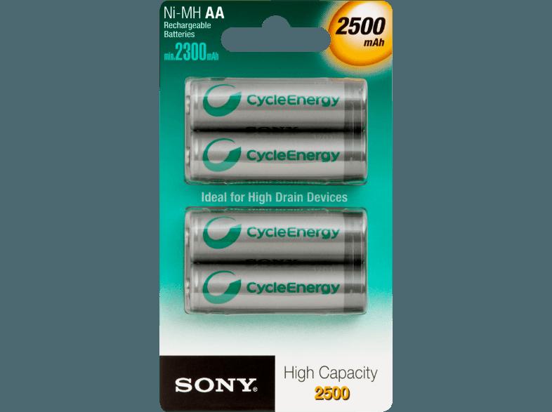 SONY Nickel-Metallhydrid Akkus, 4er Blister AA Mignon, Ni-MH, 1,2 V, High Capacity 2500 mAh Akku AA Mignon, Ni-MH, SONY, Nickel-Metallhydrid, Akkus, 4er, Blister, AA, Mignon, Ni-MH, 1,2, V, High, Capacity, 2500, mAh, Akku, AA, Mignon, Ni-MH