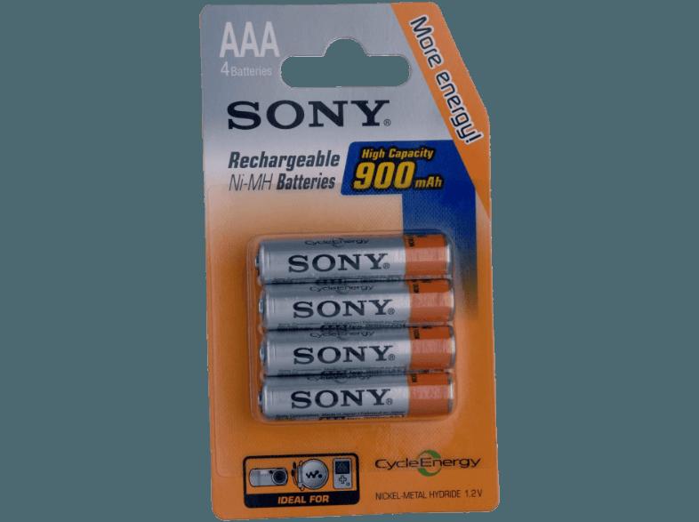 SONY Nickel-Metallhydrid Akkus, 4er Blister AAA Micro, Ni-MH, 1,2 V, High Capacity, 900 mAh Akku AAA Micro, Ni-MH, SONY, Nickel-Metallhydrid, Akkus, 4er, Blister, AAA, Micro, Ni-MH, 1,2, V, High, Capacity, 900, mAh, Akku, AAA, Micro, Ni-MH