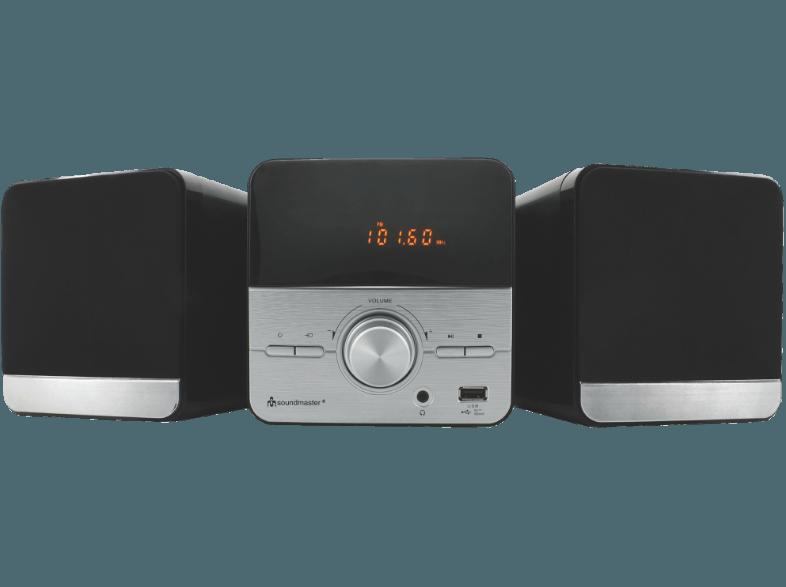 SOUNDMASTER MCD370SI Micro-Anlage (Radio, CD, USB, Silber/Schwarz)