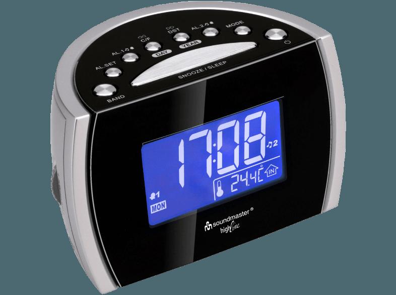 SOUNDMASTER UR108 Uhrenradio (Analog-Tuner, UKW, MW, Schwarz)