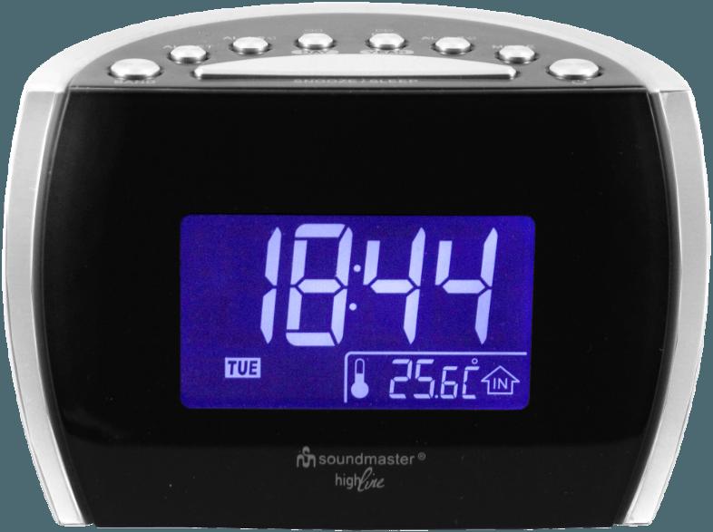 SOUNDMASTER UR108 Uhrenradio (Analog-Tuner, UKW, MW, Schwarz)