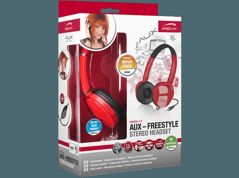 SPEEDLINK Aux Freestyle Stereo Headset Schwarz, SPEEDLINK, Aux, Freestyle, Stereo, Headset, Schwarz