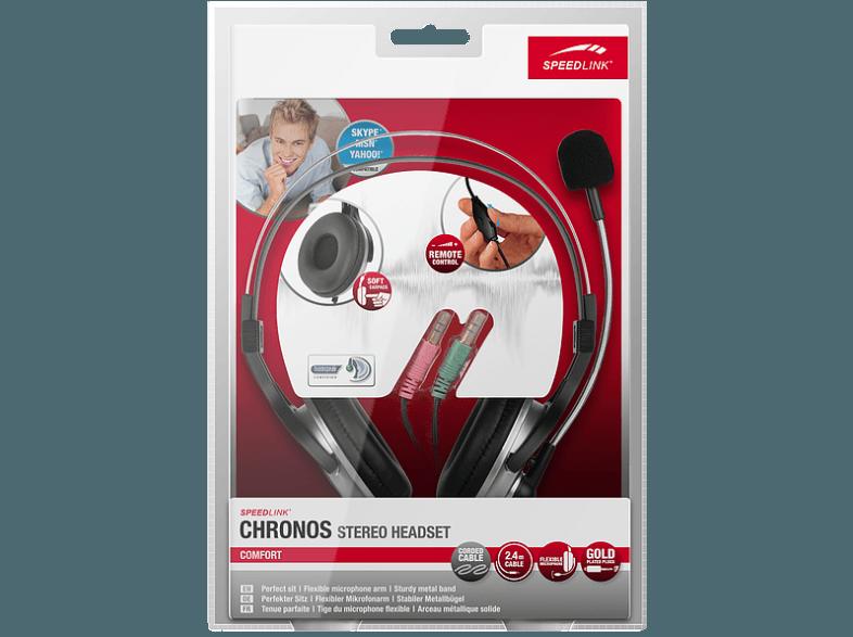 SPEEDLINK Chronos Stereo Headset Schwarz, SPEEDLINK, Chronos, Stereo, Headset, Schwarz