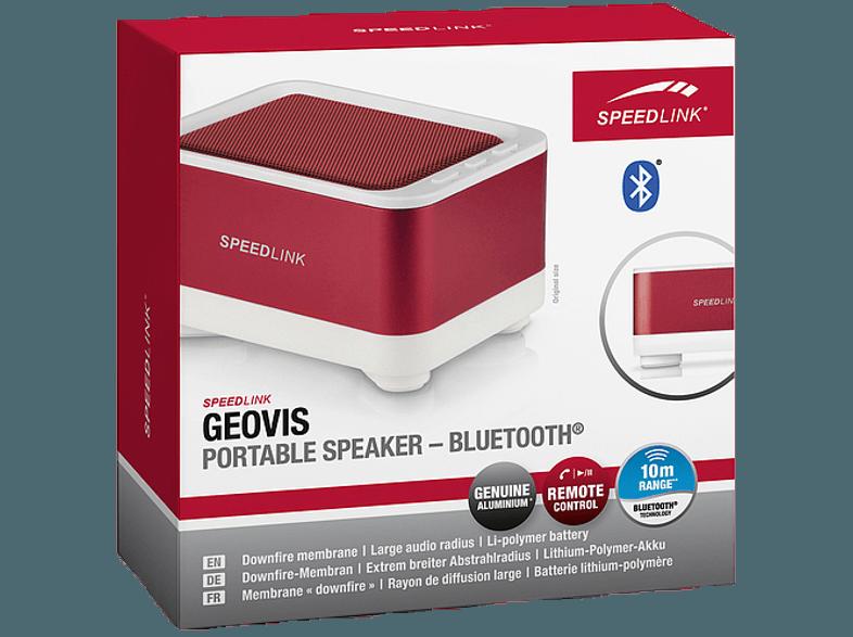 SPEEDLINK GEOVIS Bluetooth Lautsprecher Weiß/Rot, SPEEDLINK, GEOVIS, Bluetooth, Lautsprecher, Weiß/Rot