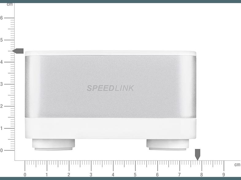 SPEEDLINK GEOVIS Bluetooth Lautsprecher Weiß/Silber, SPEEDLINK, GEOVIS, Bluetooth, Lautsprecher, Weiß/Silber