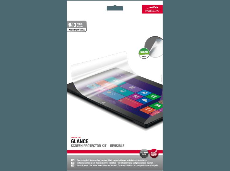 SPEEDLINK SL 7810 CR GLANCE Invisible Surface Schutzfolie Microsoft® Surface® RT/Pro