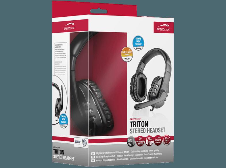 SPEEDLINK Triton Stereo Headset Schwarz, SPEEDLINK, Triton, Stereo, Headset, Schwarz