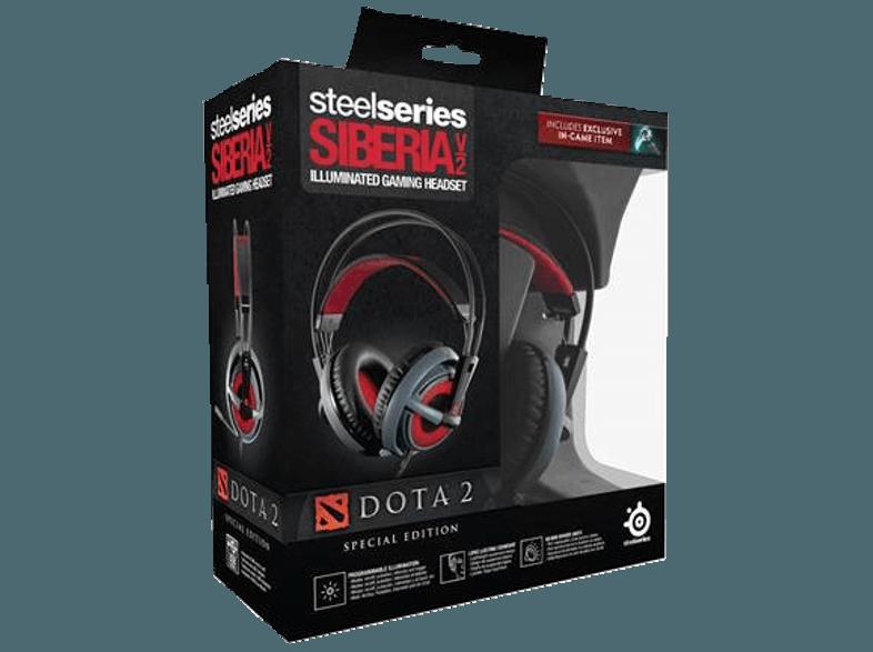 STEELSERIES Siberia V2 Dota 2 Edition Headset Schwarz-Rot, STEELSERIES, Siberia, V2, Dota, 2, Edition, Headset, Schwarz-Rot