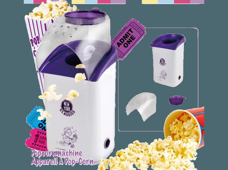 TEAM-KALORIK PCM 1001 NYC Popcorn Maker Weiß/Lila, TEAM-KALORIK, PCM, 1001, NYC, Popcorn, Maker, Weiß/Lila