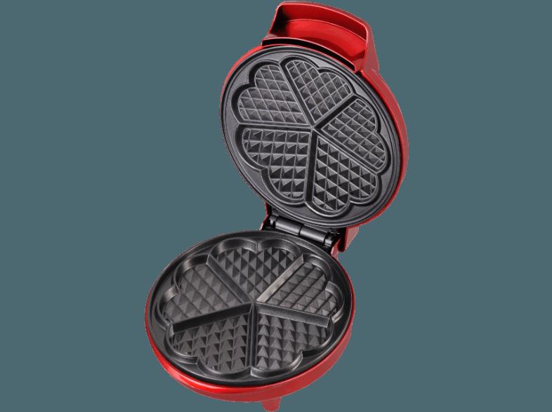 TEAM-KALORIK WM 1007 R Waffeleisen Rot metallic