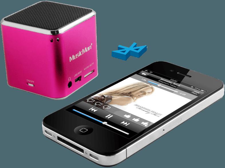 TECHNAXX MusicMan Mini BT-X2 Dockingstation Pink, TECHNAXX, MusicMan, Mini, BT-X2, Dockingstation, Pink