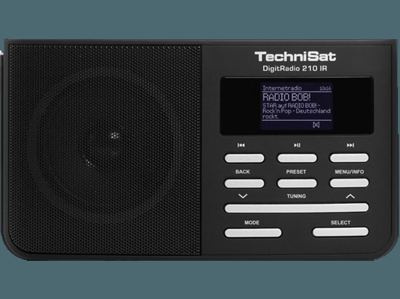 TECHNISAT DigitRadio 210 IR Digitalradio (DAB, FM Tuner, Digital Band III, DAB, DAB , UKW, Schwarz/Silber)