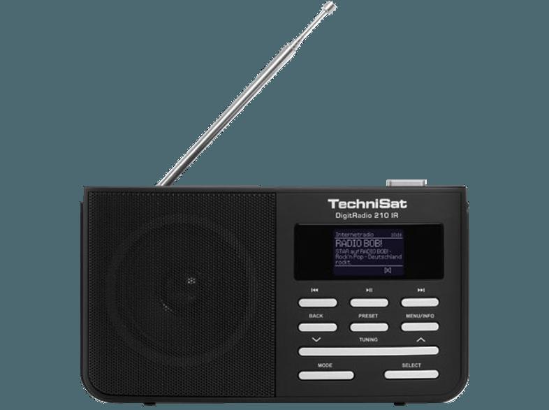 TECHNISAT DigitRadio 210 IR Digitalradio (DAB, FM Tuner, Digital Band III, DAB, DAB , UKW, Schwarz/Silber)