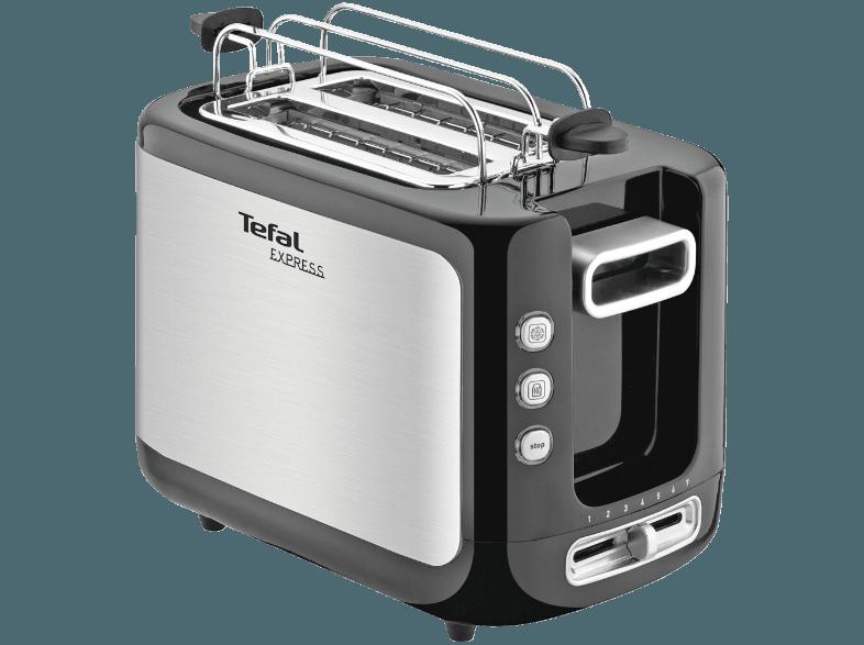 TEFAL TT 3650 Toaster Edelstahl (850 Watt, Schlitze: 2 Toastschlitze (130 x 32 x 105 mm))