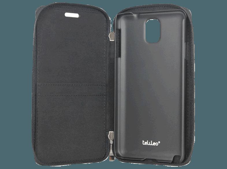 TELILEO 3621 Zip Case Hochwertige Echtledertasche Galaxy Note 3