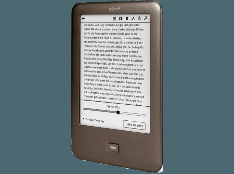 TOLINO 35100 SHINE 6 Zoll 4 GB WLAN und Micro-USB eBook Reader Anthrazit