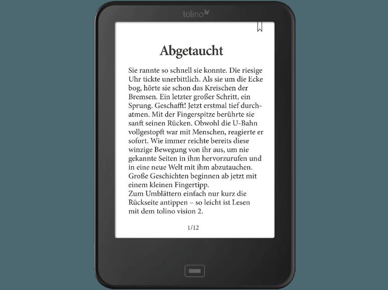 TOLINO 35120 Thalia Vision 2 6 Zoll 4 GB WLAN und Micro-USB E-Book Reader Schwarz