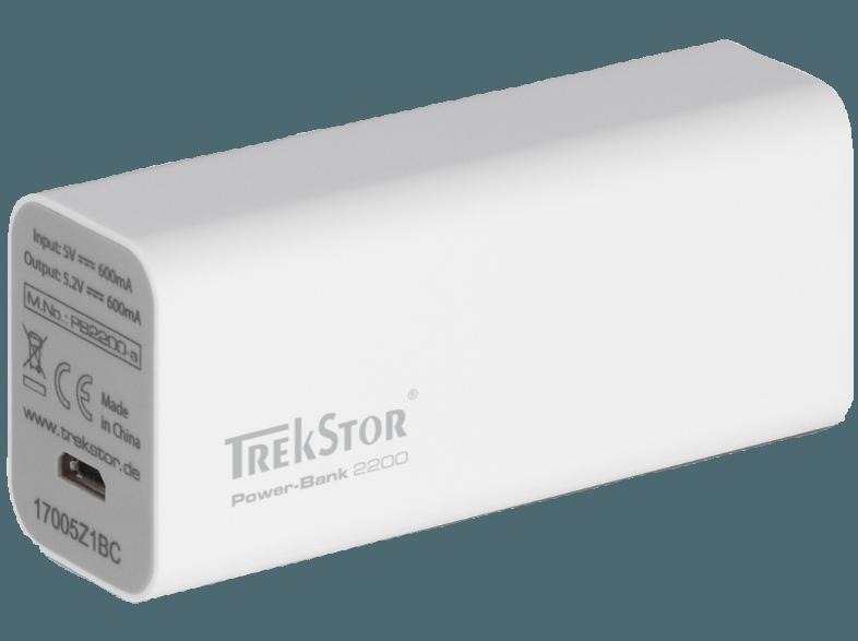 TREKSTOR 17005 PowerBank 2200 Mobiler USB-Ersatzakku 2.200 mAh Weiß