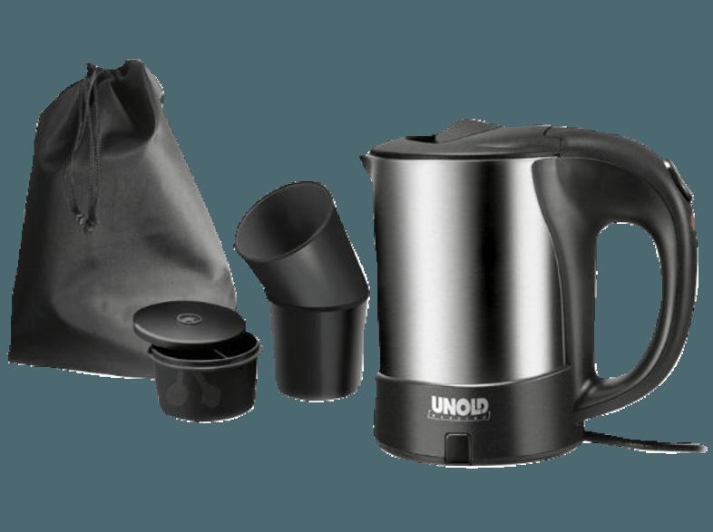 UNOLD 18575 Wasserkocher Schwarz/Edelstahl (1000 Watt, 0.5 Liter)