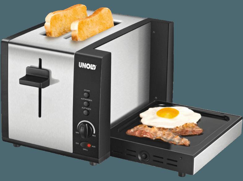 UNOLD 38905 Snack Master Toaster Edelstahl/Schwarz