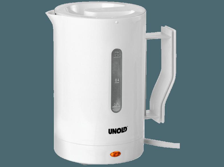 UNOLD 8210 Wasserkocher Weiß (1000 Watt, 0.5 Liter)