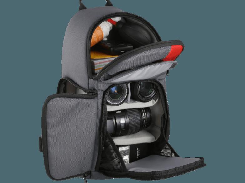 VANGUARD ZIIN 47OR Tasche für Zoom Objektiv, 2-3 zusätzliche Objektive, ein Blitzgerät und Zubehör (Speicherkarten, Kabel, Batterien und ein Ladeg, VANGUARD, ZIIN, 47OR, Tasche, Zoom, Objektiv, 2-3, zusätzliche, Objektive, ein, Blitzgerät, Zubehör, Speicherkarten, Kabel, Batterien, ein, Ladegerät, , Farbe:, Grau/Rot,