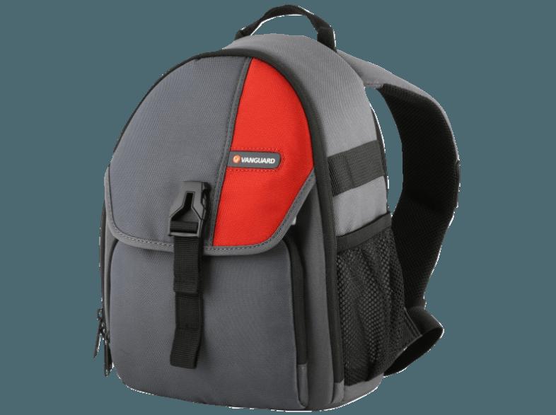 VANGUARD ZIIN 50OR Tasche für DSLR Kamera mit aufgesetztem Objektiv, 2-3 zusätzliche Objektiven, ein Blitzgerät und Zubehör (Speicherkarten, Kabel, VANGUARD, ZIIN, 50OR, Tasche, DSLR, Kamera, aufgesetztem, Objektiv, 2-3, zusätzliche, Objektiven, ein, Blitzgerät, Zubehör, Speicherkarten, Kabel, Batterien, ein, Ladegerät, , Farbe:, Grau/Rot,