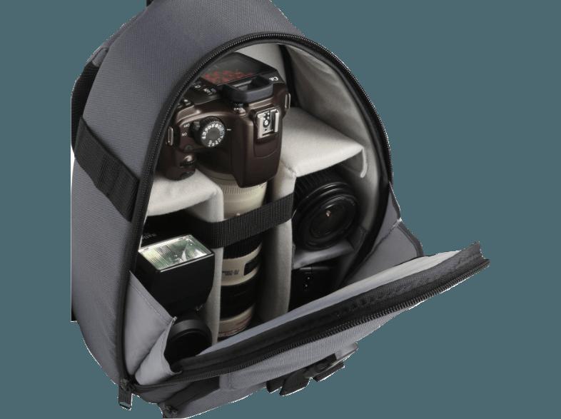 VANGUARD ZIIN 50OR Tasche für DSLR Kamera mit aufgesetztem Objektiv, 2-3 zusätzliche Objektiven, ein Blitzgerät und Zubehör (Speicherkarten, Kabel, VANGUARD, ZIIN, 50OR, Tasche, DSLR, Kamera, aufgesetztem, Objektiv, 2-3, zusätzliche, Objektiven, ein, Blitzgerät, Zubehör, Speicherkarten, Kabel, Batterien, ein, Ladegerät, , Farbe:, Grau/Rot,