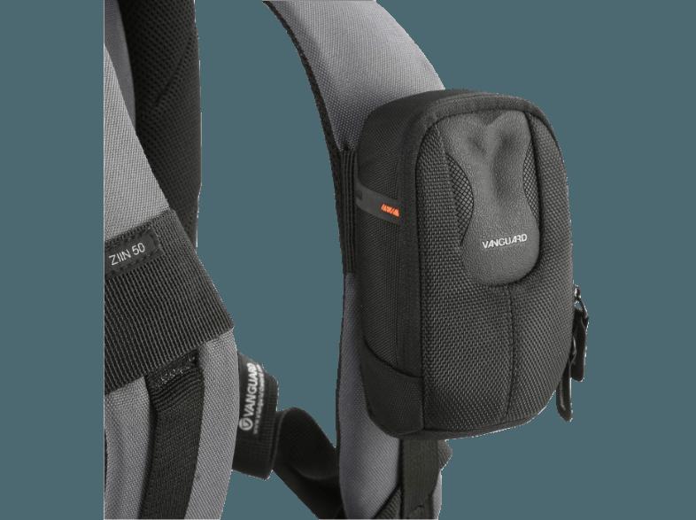 VANGUARD ZIIN 50OR Tasche für DSLR Kamera mit aufgesetztem Objektiv, 2-3 zusätzliche Objektiven, ein Blitzgerät und Zubehör (Speicherkarten, Kabel, VANGUARD, ZIIN, 50OR, Tasche, DSLR, Kamera, aufgesetztem, Objektiv, 2-3, zusätzliche, Objektiven, ein, Blitzgerät, Zubehör, Speicherkarten, Kabel, Batterien, ein, Ladegerät, , Farbe:, Grau/Rot,