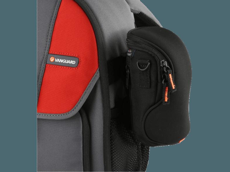 VANGUARD ZIIN 50OR Tasche für DSLR Kamera mit aufgesetztem Objektiv, 2-3 zusätzliche Objektiven, ein Blitzgerät und Zubehör (Speicherkarten, Kabel, VANGUARD, ZIIN, 50OR, Tasche, DSLR, Kamera, aufgesetztem, Objektiv, 2-3, zusätzliche, Objektiven, ein, Blitzgerät, Zubehör, Speicherkarten, Kabel, Batterien, ein, Ladegerät, , Farbe:, Grau/Rot,