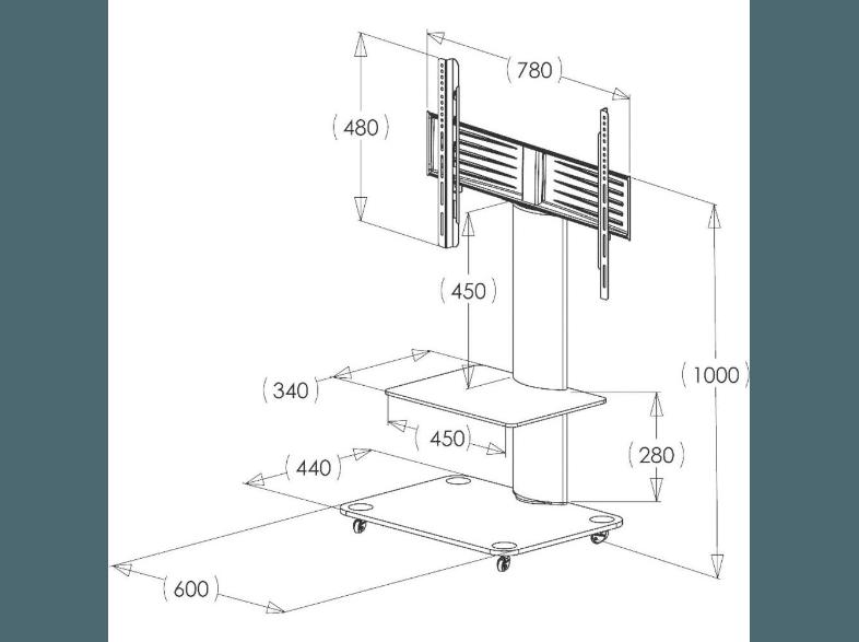 VCM 17120 Tosal TV-Standfuss, VCM, 17120, Tosal, TV-Standfuss