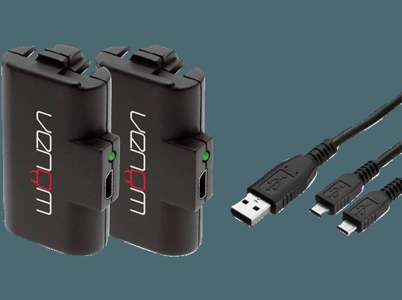 VENOM Xbox One Twin Rechargeable Battery Packs - 2 Aufladbare Akkus