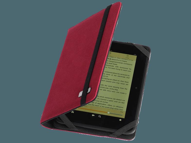 VIVANCO POUCH CANVAS Universal-Schutzhüllen für Tablets 7'' (17,8cm) rot Tablethülle