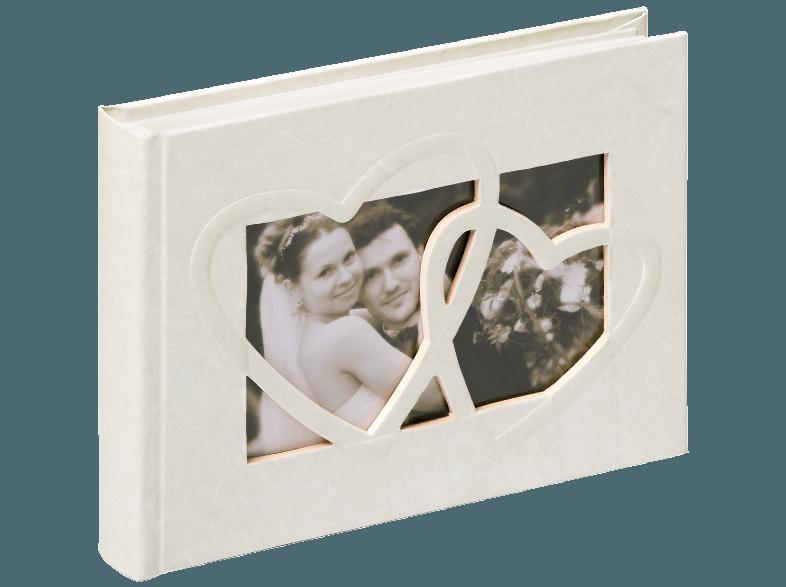 WALTHER FA-123 Sweet Heart Hochzeitsalbum, ( aus Einband mit Blindprägung, Farbe: Weiß)