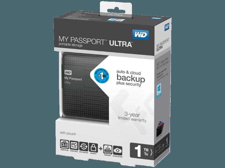 WD WDBZFP0010BTT-EESN My Passport Ultra  1 TB 2.5 Zoll extern, WD, WDBZFP0010BTT-EESN, My, Passport, Ultra, 1, TB, 2.5, Zoll, extern