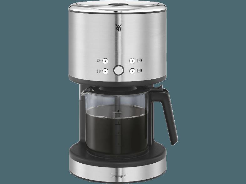 WMF 04.1214.0011 Küchenminis Filterkaffeemaschine Cromargan® matt/Schwarz (Aromaglaskanne, AromaOne-technologie)