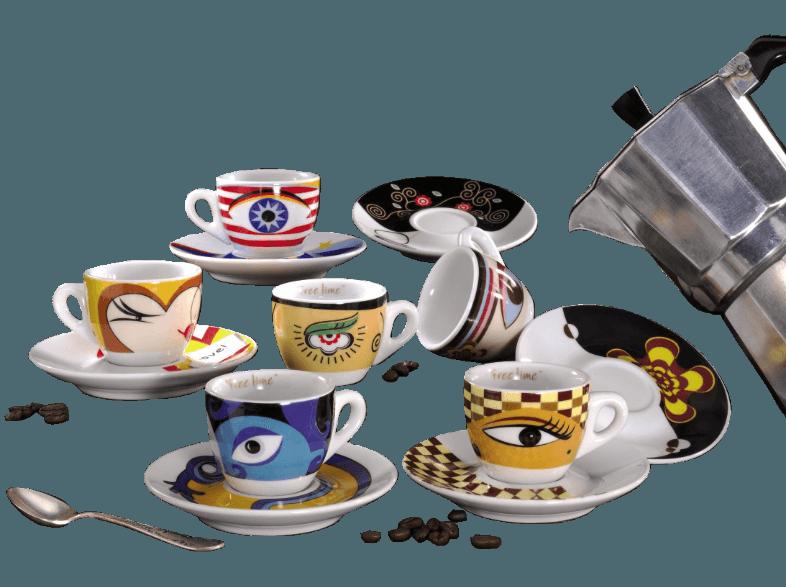 ZELLER 26510 Eyes Espresso-Set, ZELLER, 26510, Eyes, Espresso-Set