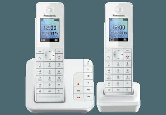 PANASONIC KX-TGH 222 GW schnurloses DECT Telefon mit Anrufbeantworter